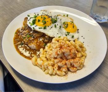 Egg breakfast at Bits Cafe in Olympia, Washington
